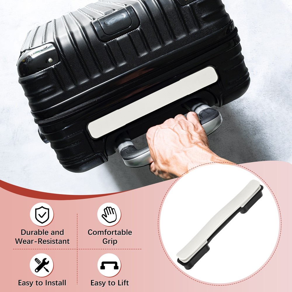 2PCS Luggage Replacement Handle for Suitcase - [White-8.5IN]