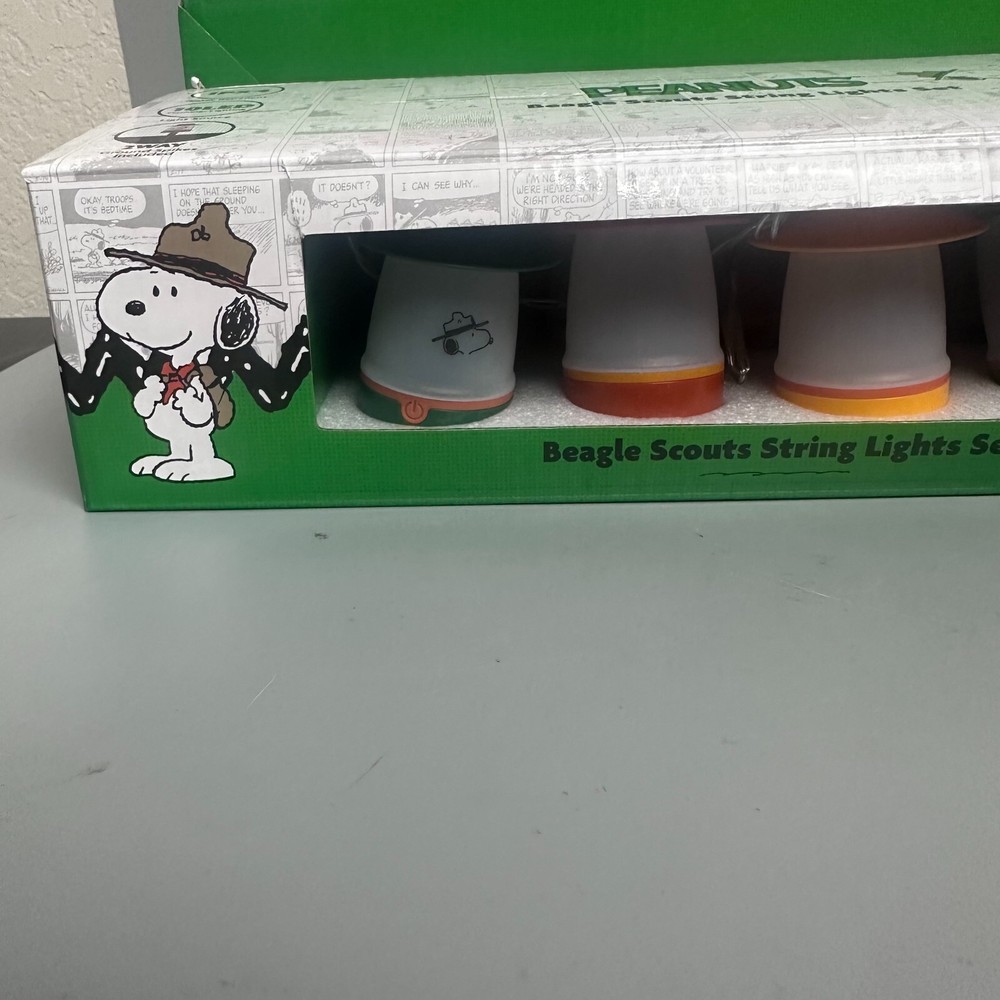 Peanuts Beagle Scouts Mini Lantern 10-piece String Light Set SET OF 2 camping