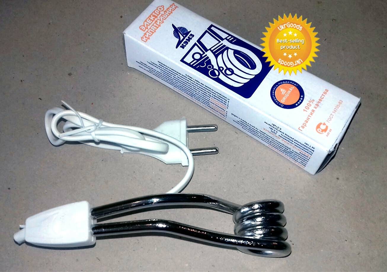 500W Water Heater Portable Electric Liquid Immersion Element Boiler Travel 220V