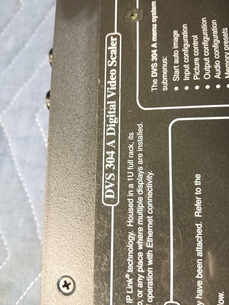 Extron DVS 304 Configurable System Switcher 33-810-01 Rev. F