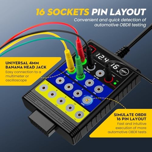 OBD-II Breakout Box, CAN Protocol Detector, Voltage Constant 3.54in*4.84in
