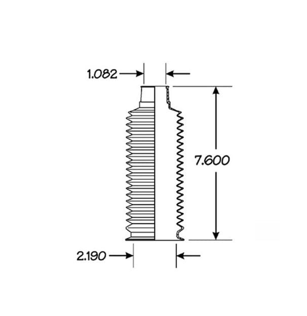 2 Pc Rack & Pinion Bellow Boots Kit
