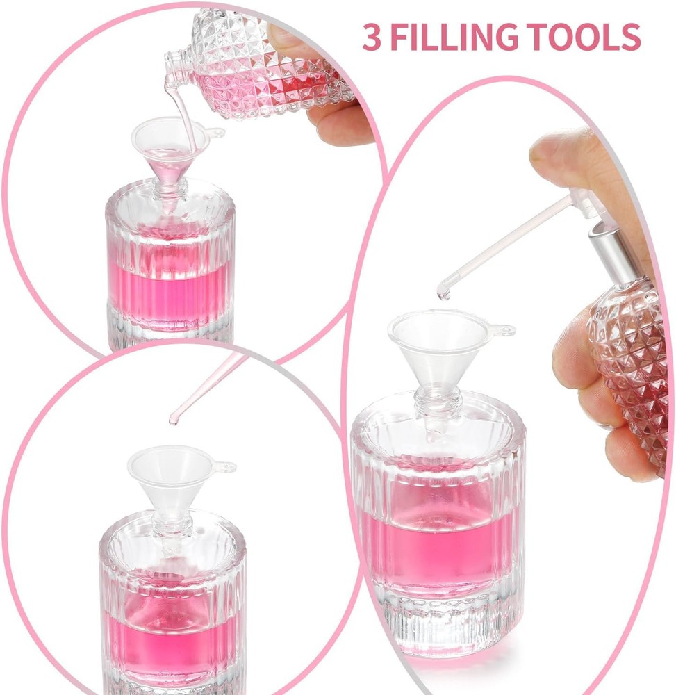 2 Pack 30ml Empty Perfume Spray Bottles, Refillable Fine Mist Atomizer Portable