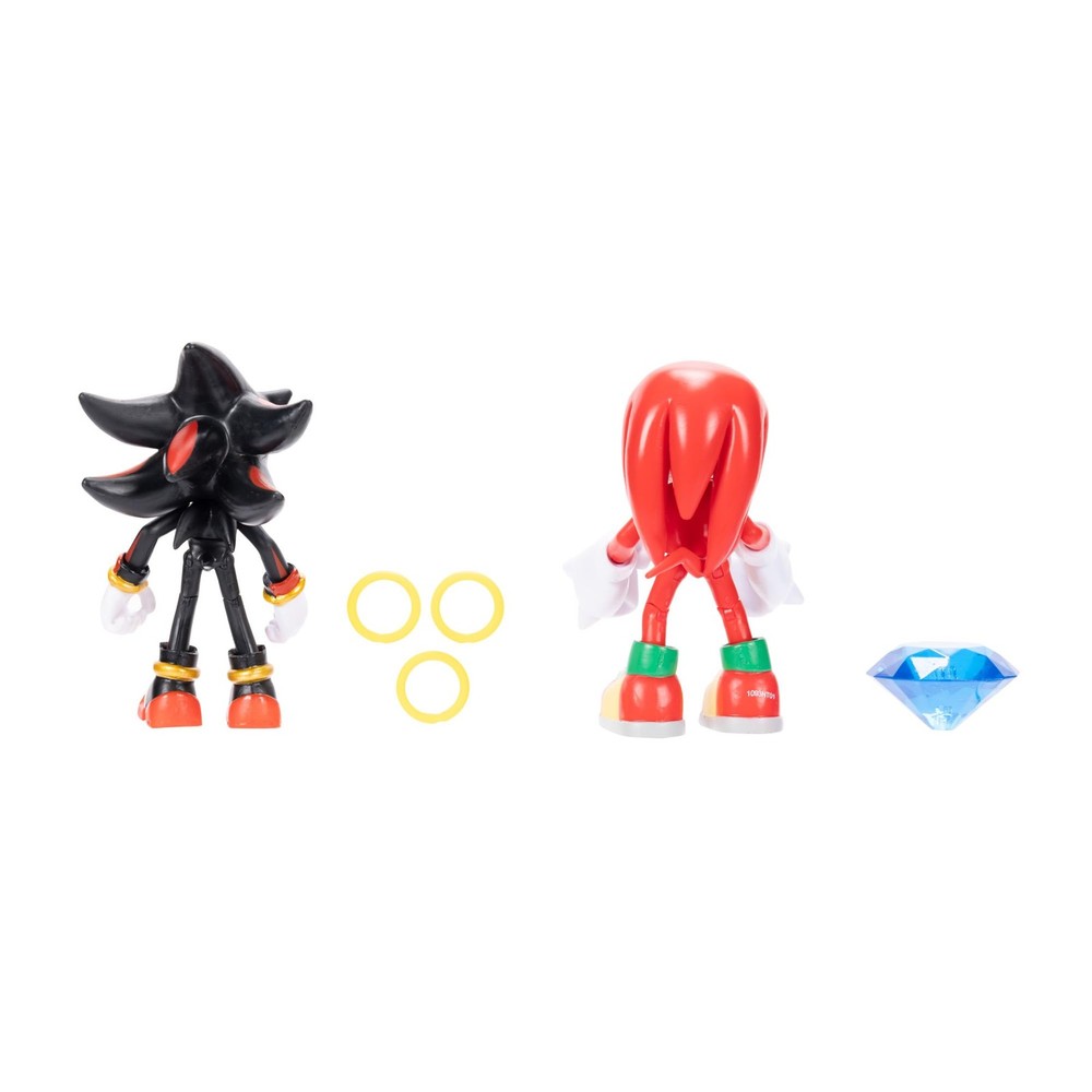 Sonic The Hedgehog 4" Action Figure 2 Pack Knuckles & 4", & Shadow