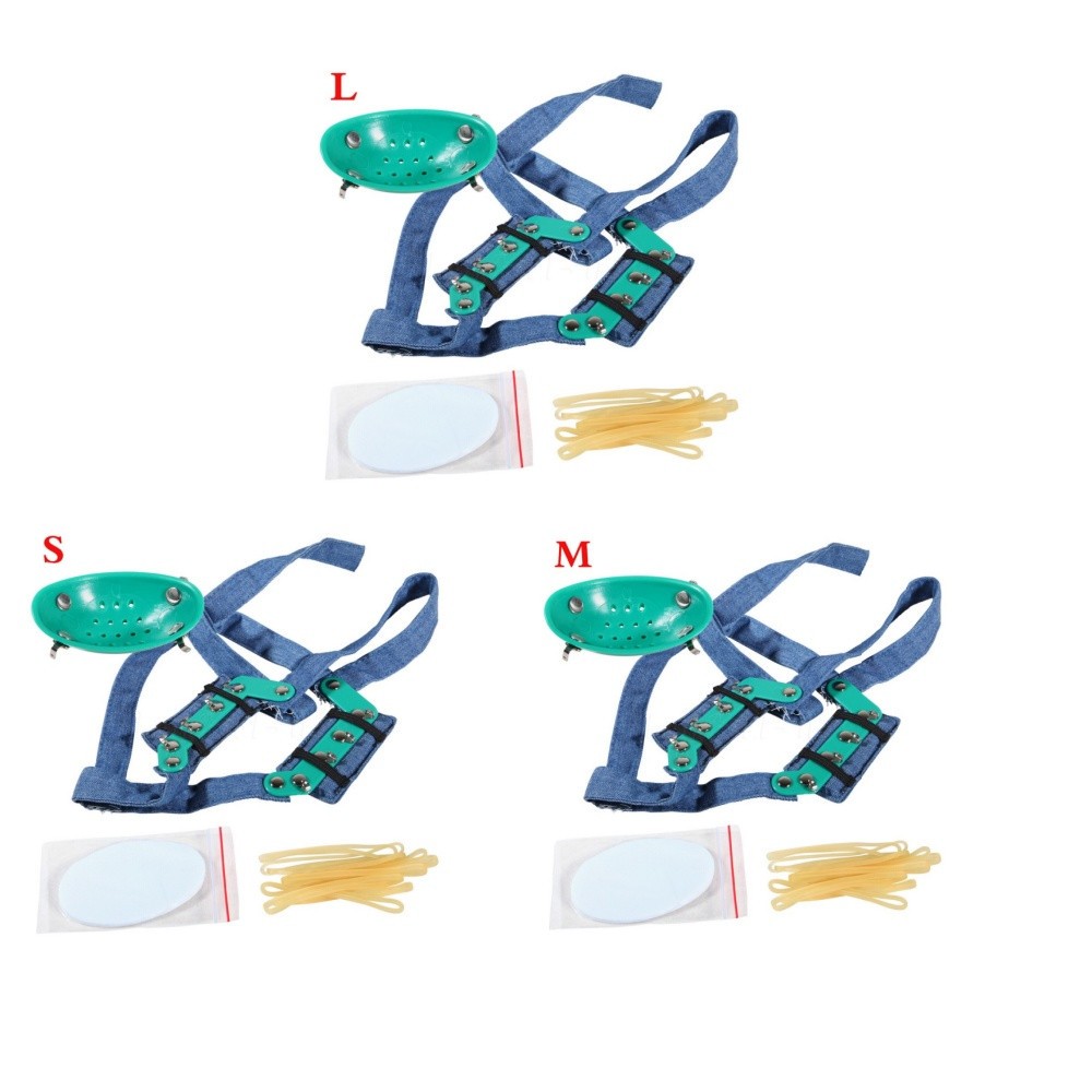 Dental Orthodontic High -Pull Headgear With Rigid Chin Cap High Pull Strap Blue