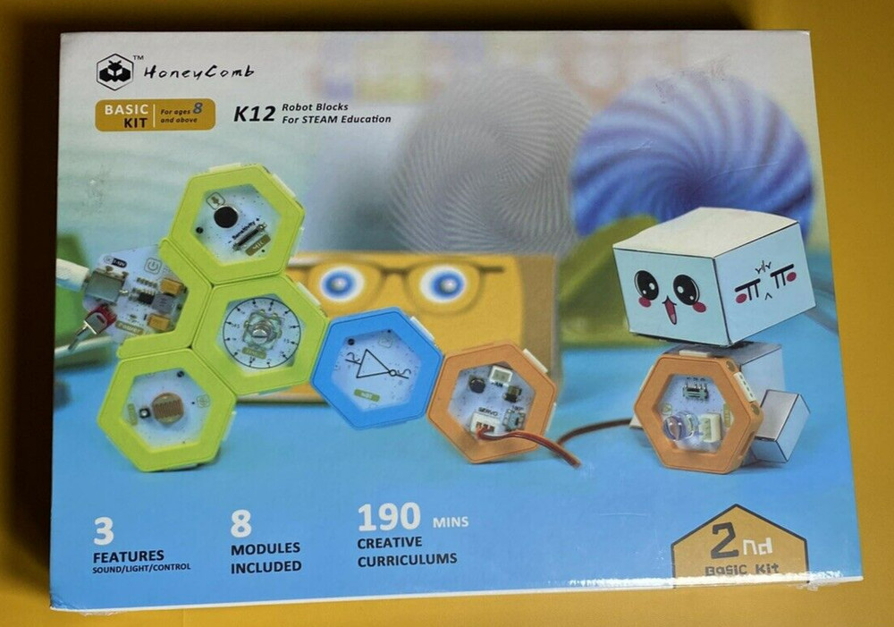 K12 STEM Education Electronic Interactive Blocks Robot Sound Light Control