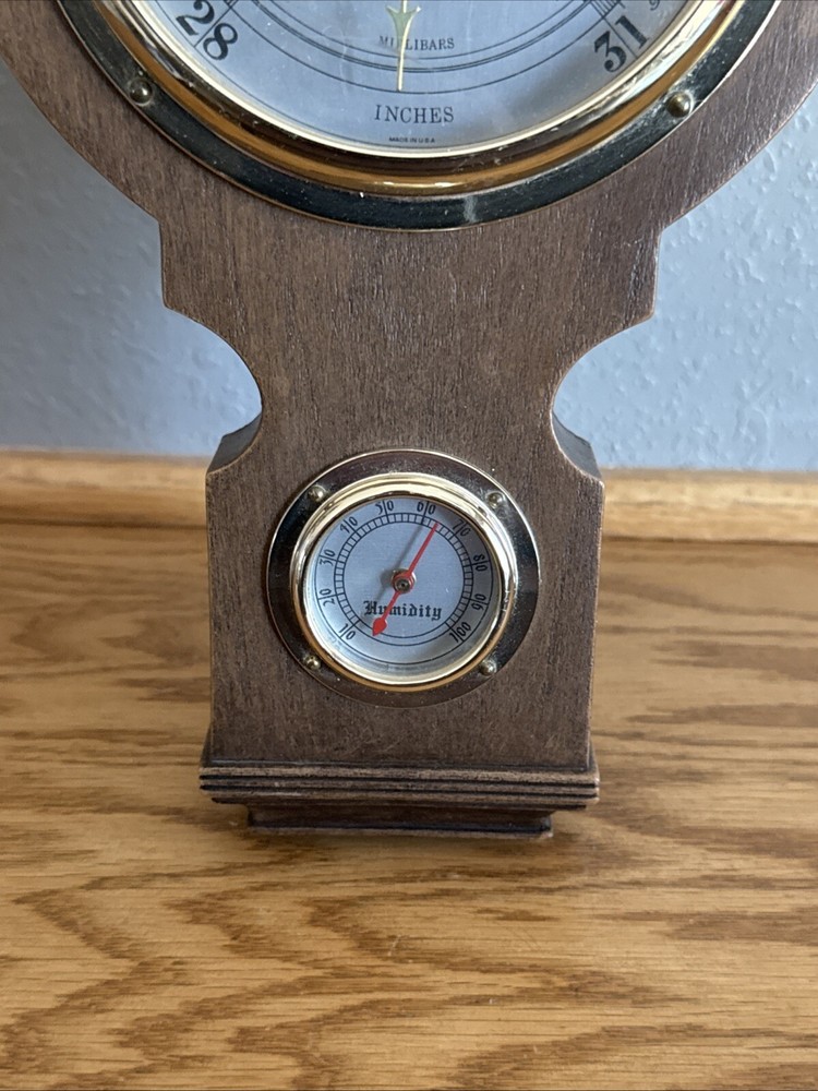 Vtg Springfield Instruments Barometer, Thermostat & Humidity Wall Weather Stat