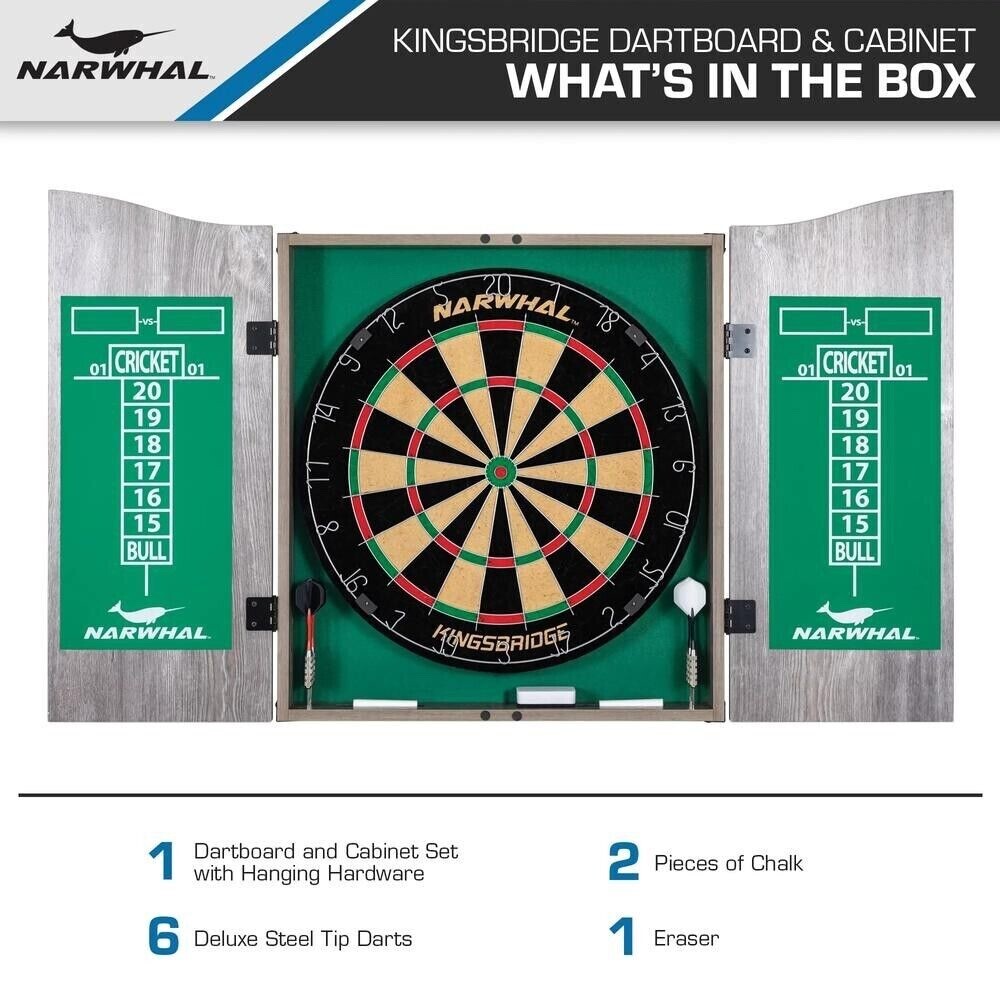 Narwhal Dartboard and Cabinet