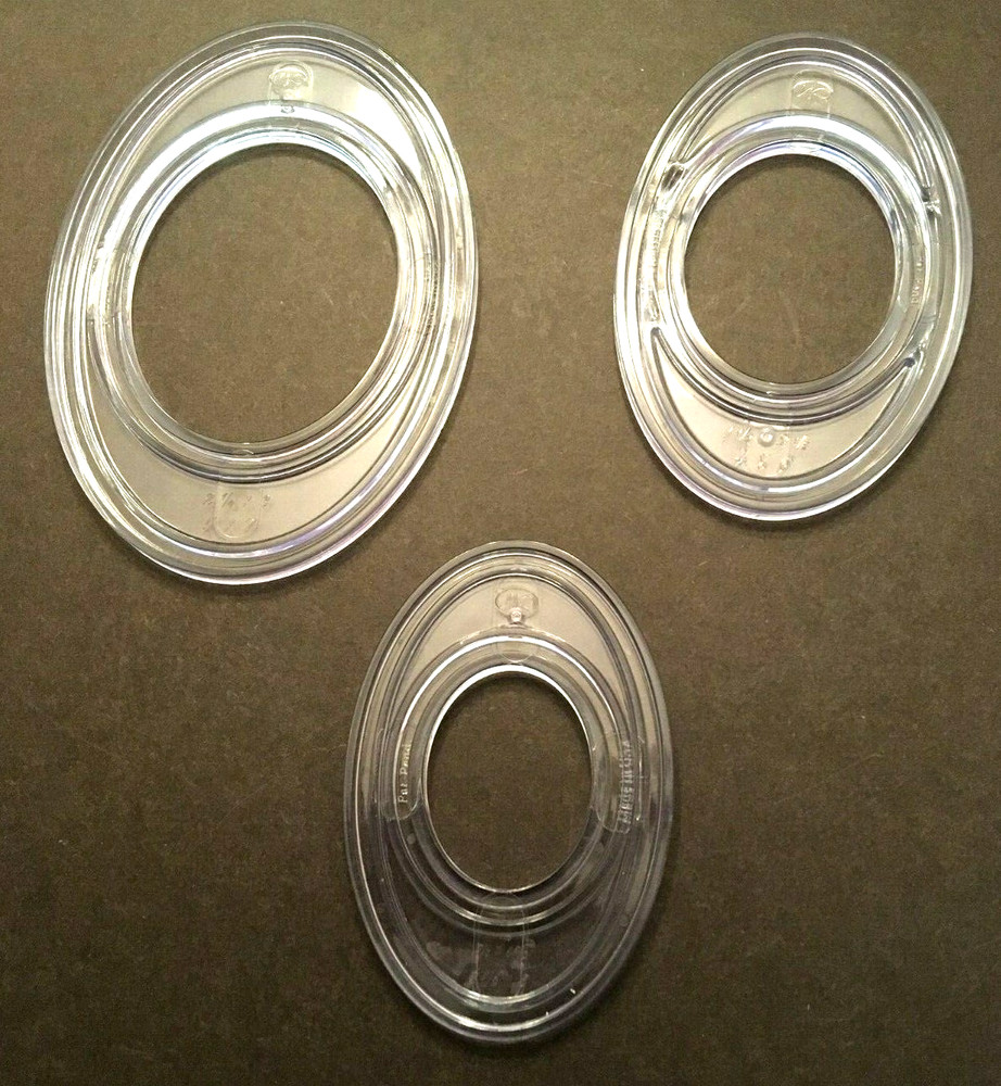 3 Plastic Oval Templates Creative Memories Scrapbook Cutting System Replacements