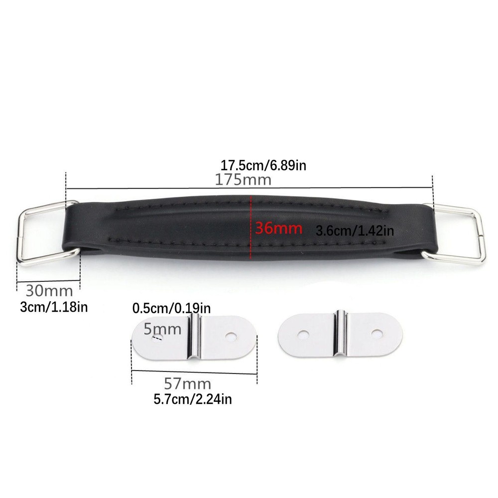 Guitar Leather Handle With Fitting For Marshall Amp AS50D AS100D Black