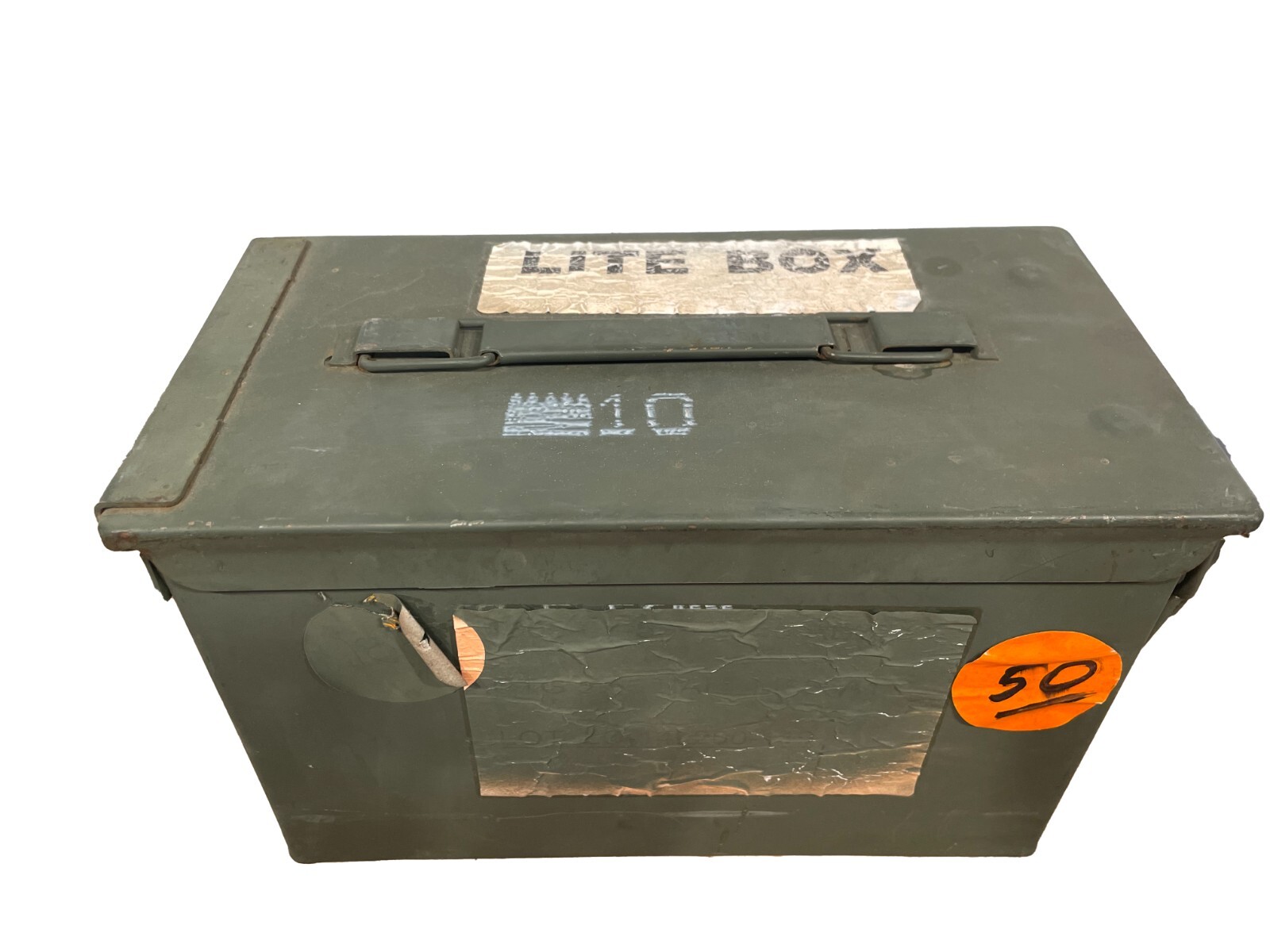 Original .50 CALIBER 5.56mm Military AMMO CAN M2A1 50CAL METAL AMMO CAN BOX VGC