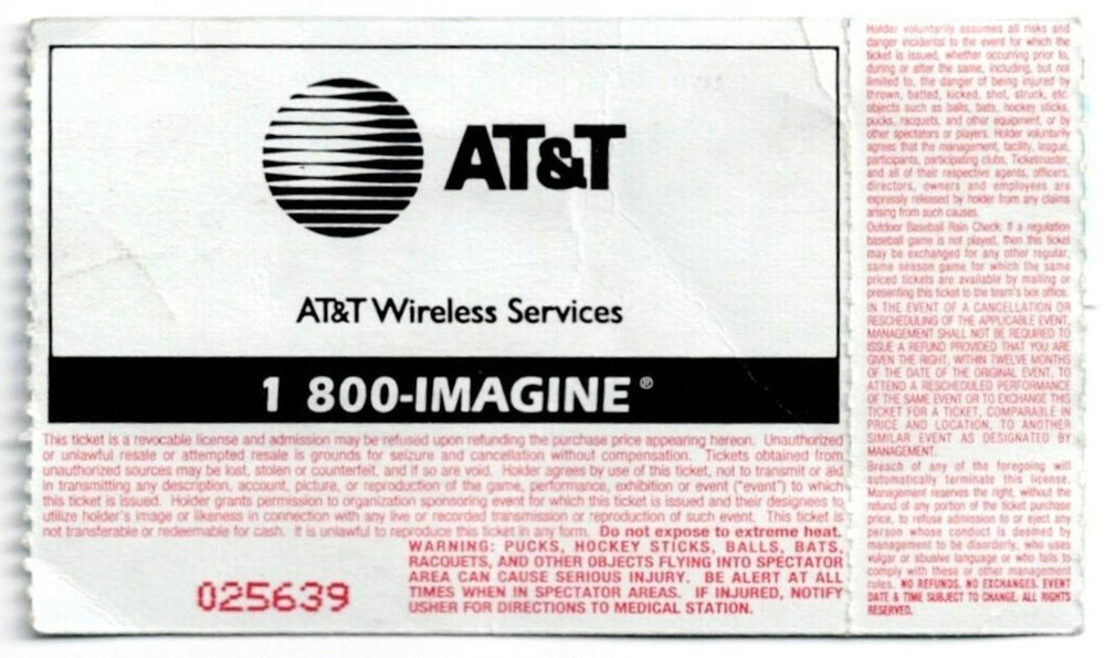 2000 KISS Farewell Tour concert ticket stub Desert Sky Pavilion PHX Paul Stanley