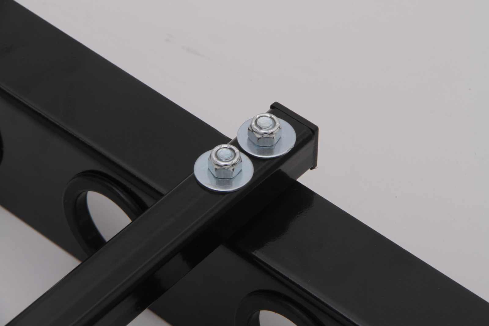 6-Hole Trailer Tool Rack – Shovel, Rake & Pickaxe Holder with Rubber Grommets