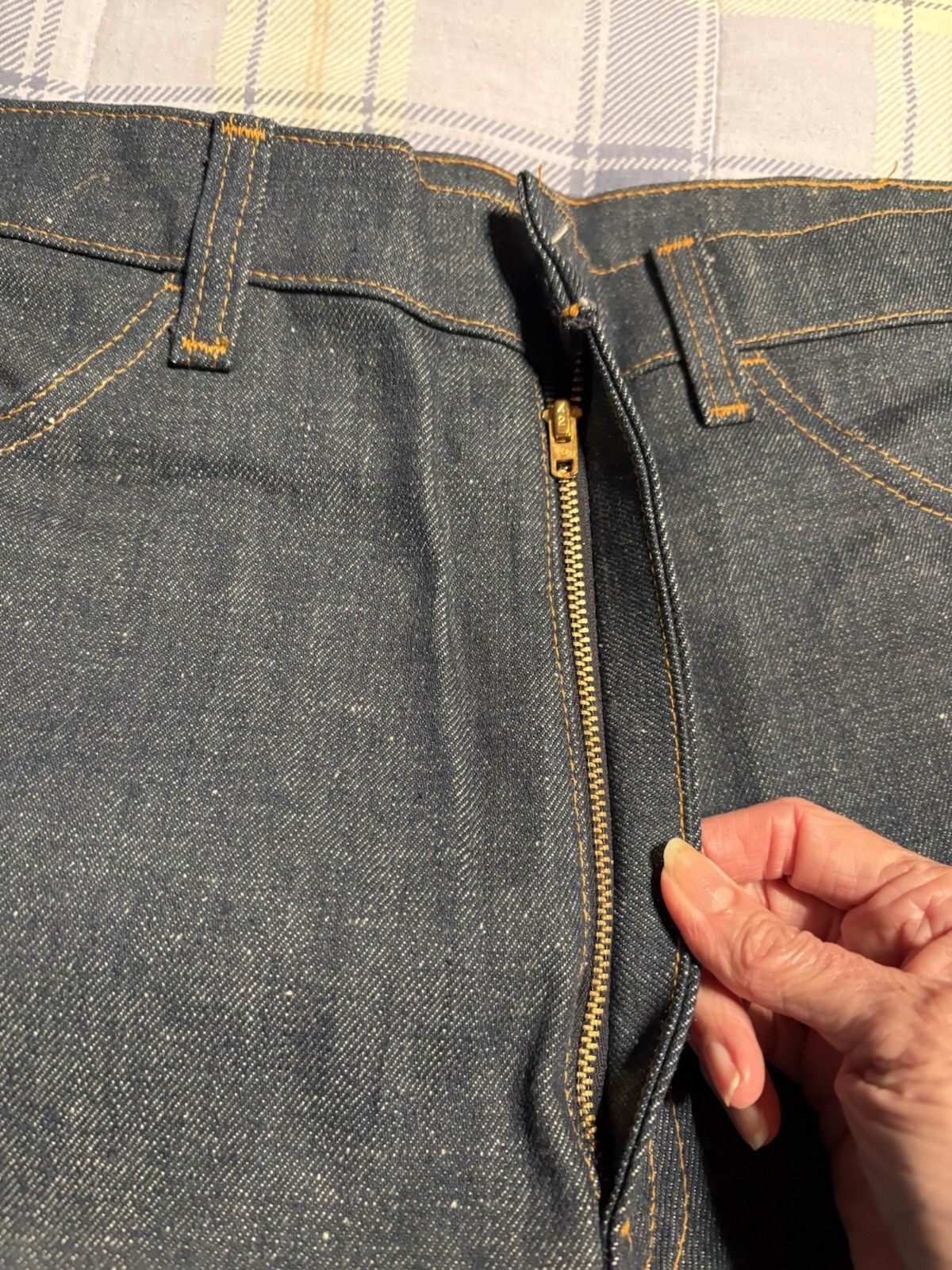 Vtg. Nwt Rare Levis Orange Tab 646 0217 Bell Bottom With Zipper 36X30 Flare Leg