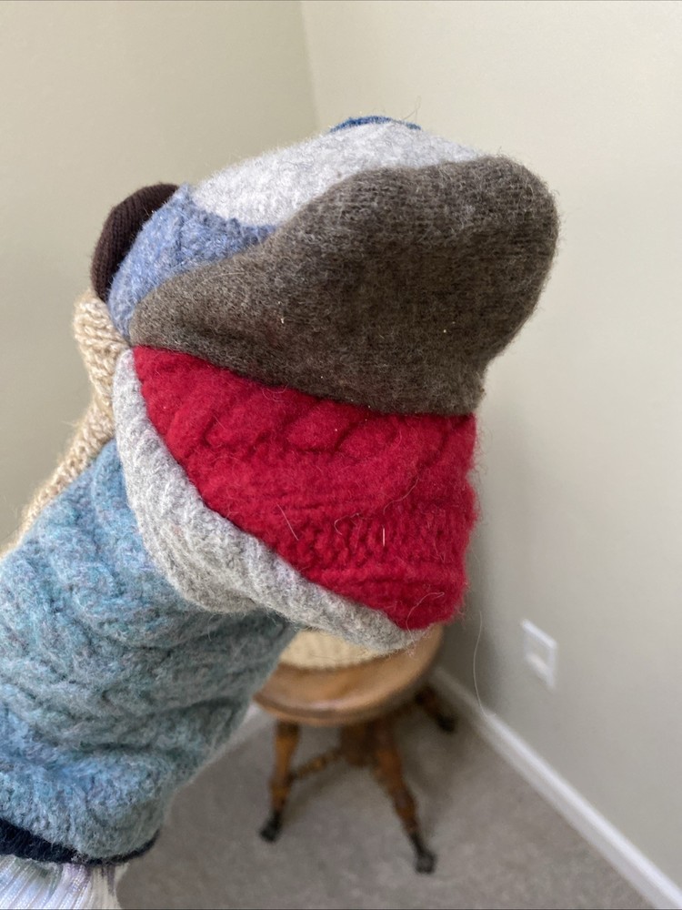 Cate & Levi Dog Puppet Handmade Reclaimed Wool