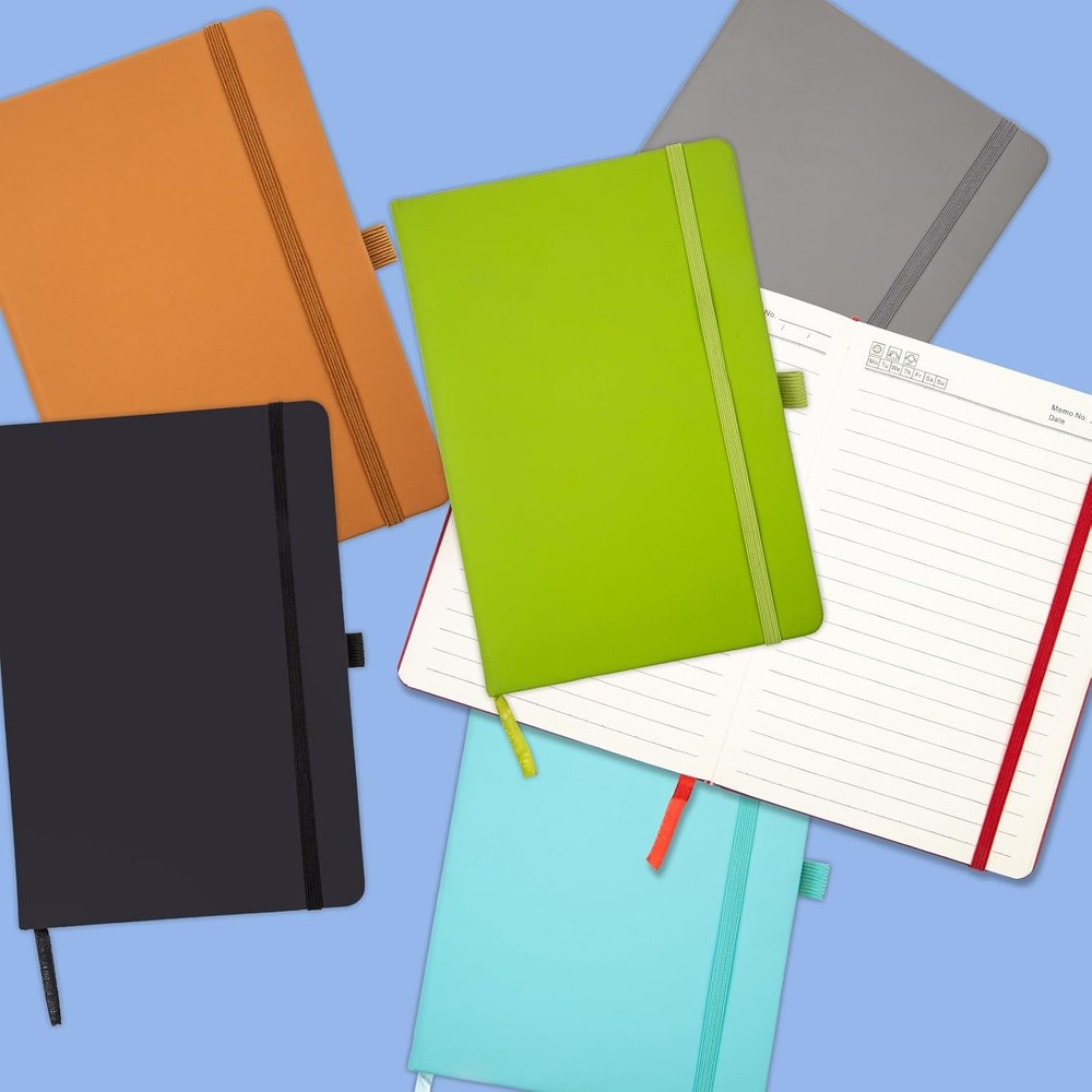 12pcs Lined Journal Notebook A5 Leather Hardcover Notebooks for Writing Work