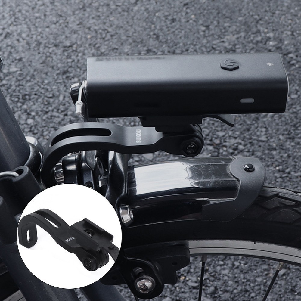 Secure Bike Computer Support with Front Fork Installed Bicycle Light Stand