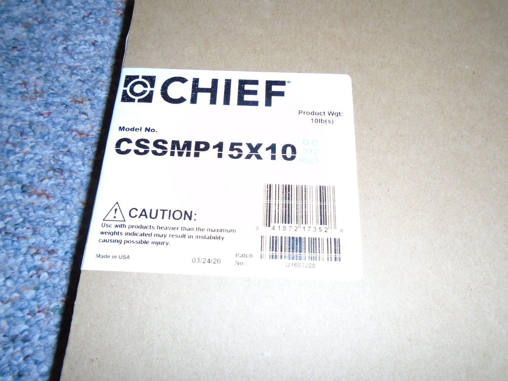 Chief CSSMP15X10 Component Storage Panel Sliding *NEW*