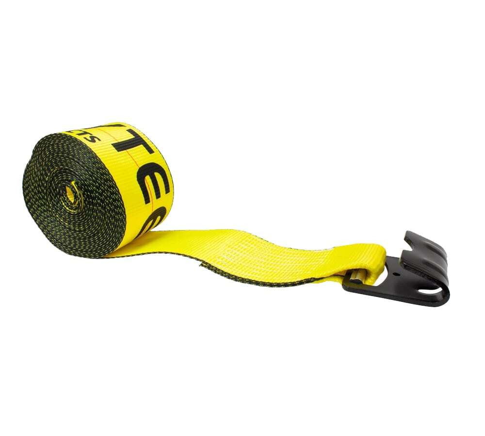 (4 Pack) 4 in. x 80 ft. Winch Strap with Flat Hook