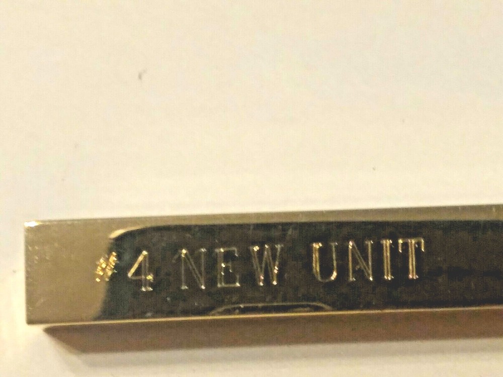 REED & BARTON Gold Paperweight Square Pen Monogrammed TUPPERWARE 1983