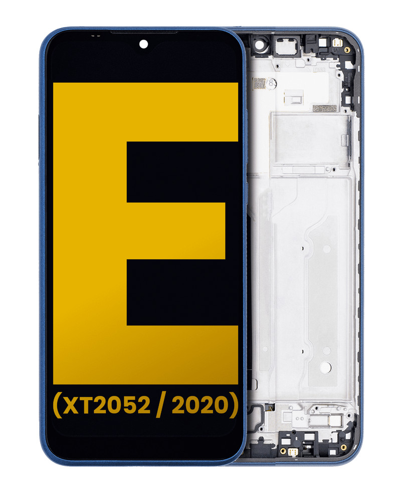 Original LCD Display Touchscreen +Blue Frame for Motorola Moto E (XT2052/2020)