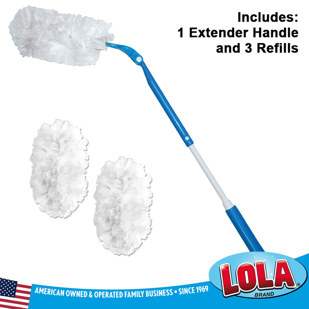 360 Duster Starter Kit - 1 Handle w/ 3 Duster Refills Ergonomic Handle LOLA