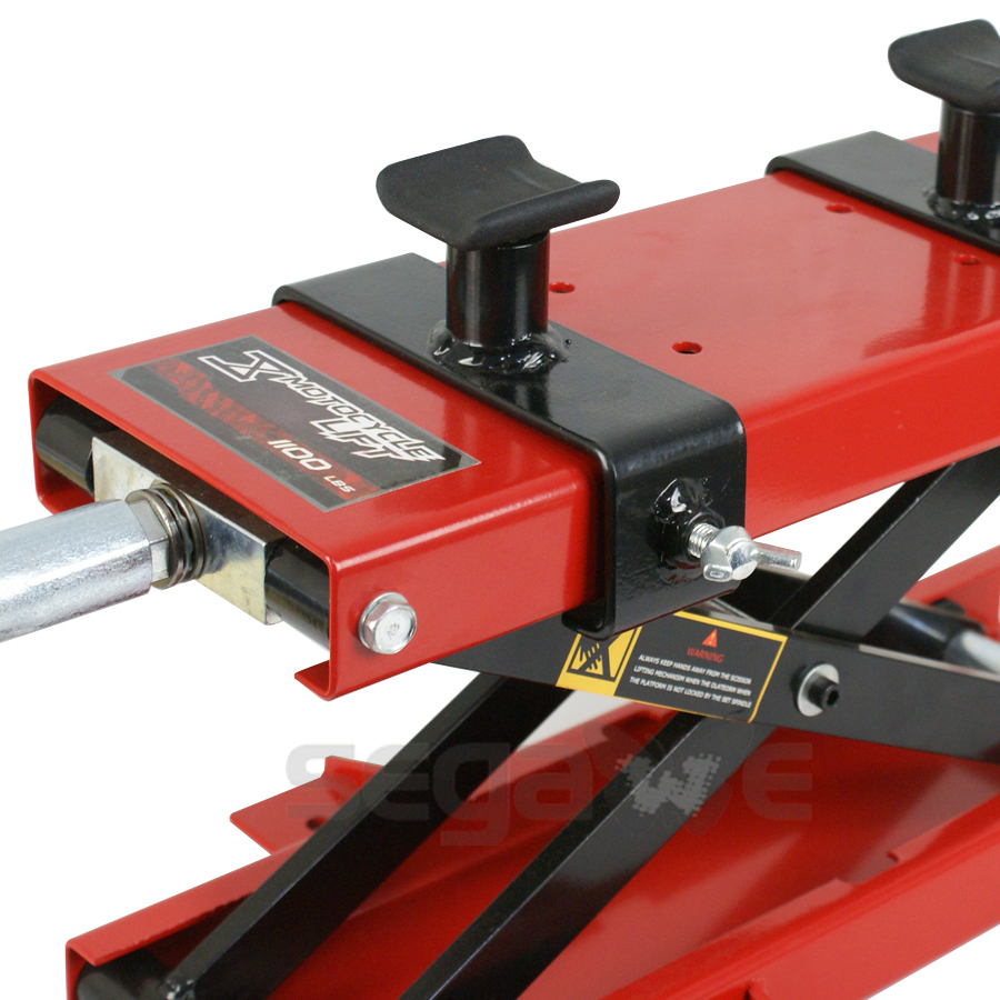 Wide Deck 1100 LB Motorcycle Center Scissor Lift Jack Hoist Stand Bikes ATVs
