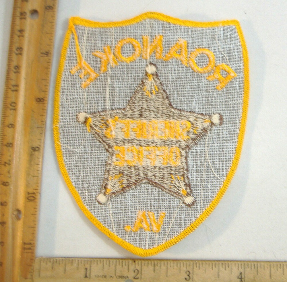 ROANOKE VIRGINIA SHERIFF FABRIC PATCH