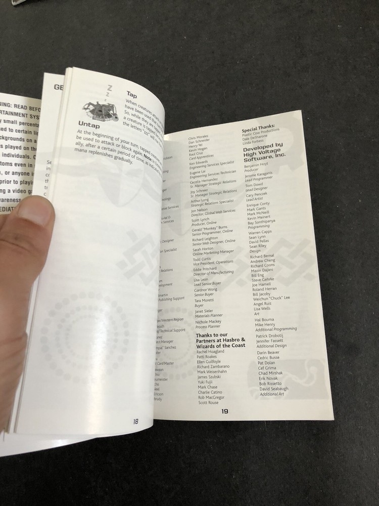 duel masters ps2 Manual Only