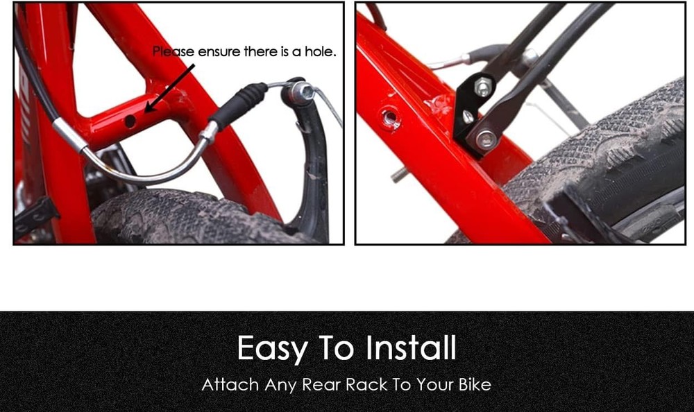 Easy Install Rear Mount Adapter for Pannier Racks - Compatible with All Bikes