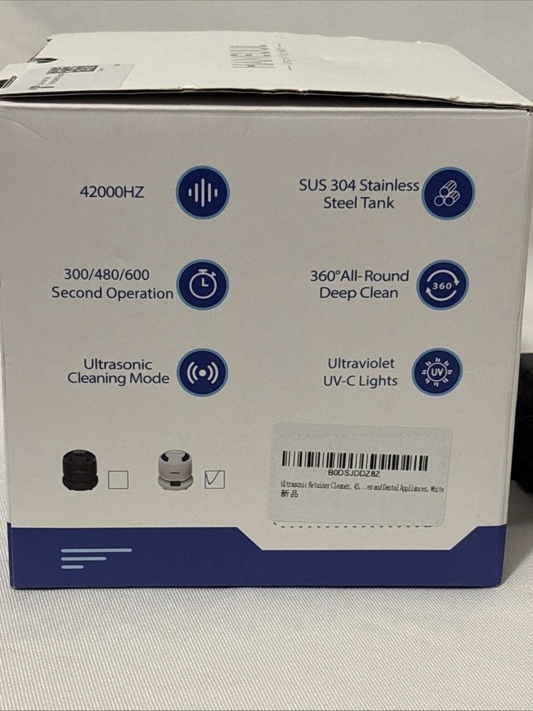 Ultrasonic Retainer Cleaner for Dentures & Aligner, Durable Removable Base Top