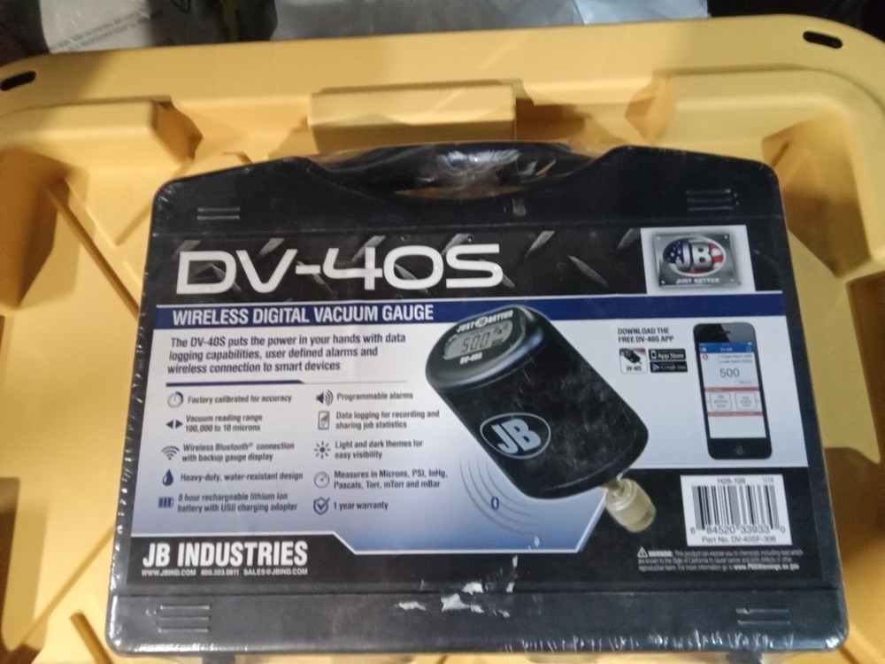 NEW JB INDUSTRIES WIRELESS DIGITAL VACUUM GUAGE