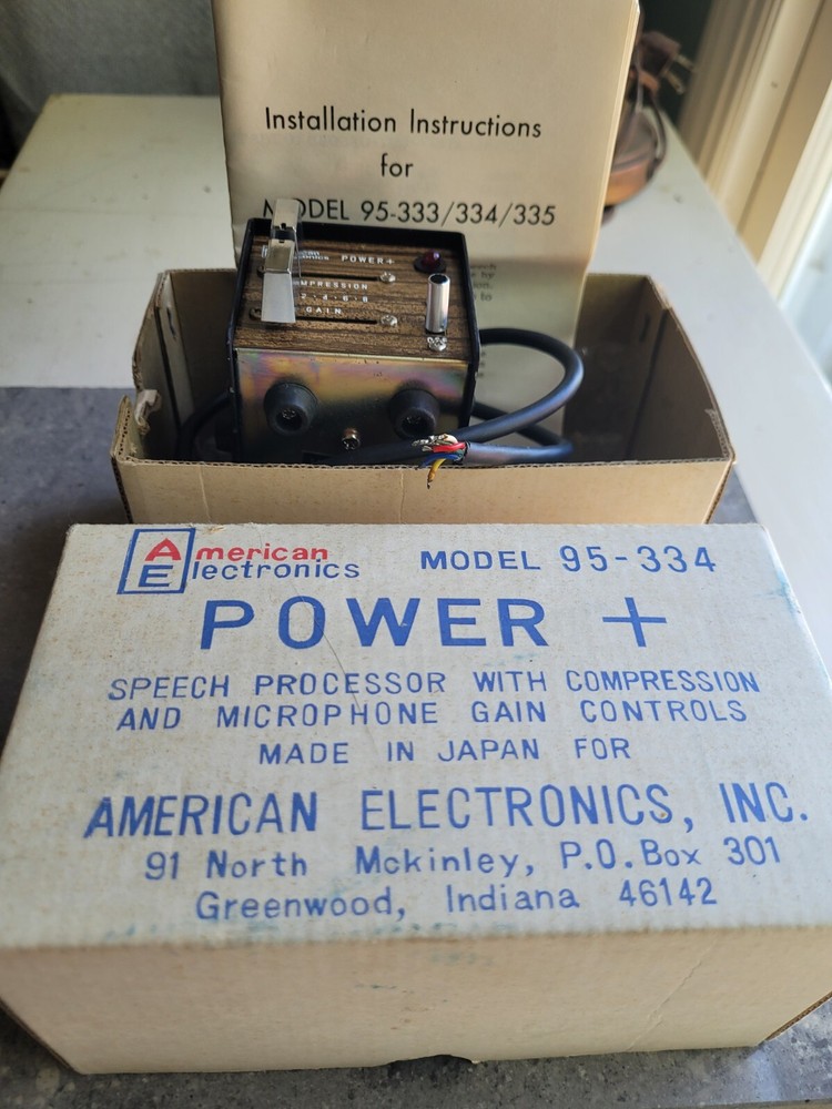 American Electronics AE 95-334 Speech Processor Compression Gain Ham Radio NOS