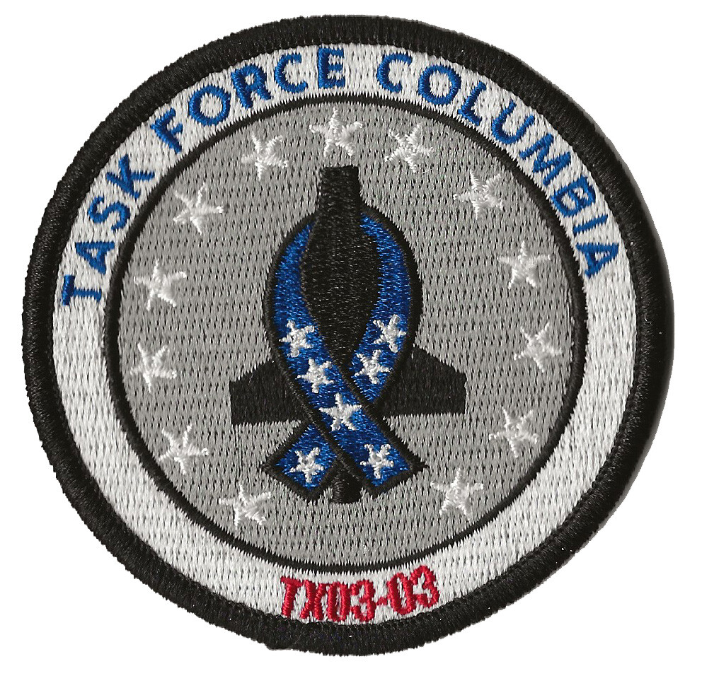 STS-107 NASA space shuttle Columbia forensic recovery Task Force TX03-03 patch