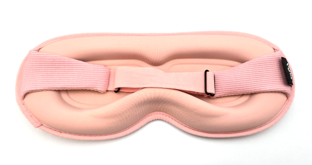 Blackout Sleep Mask, 3D Contoured, Soft Adjustable, Memory Foam (Pink)
