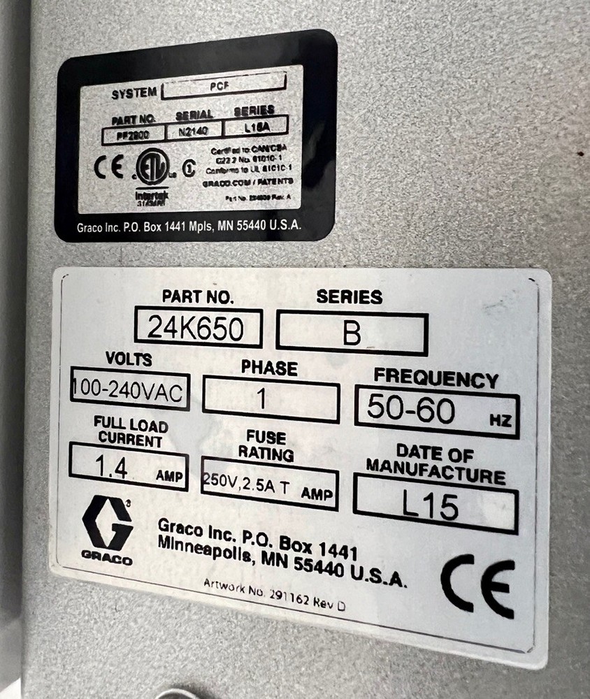 Graco PCF PF2900 Precision Flow Metering and Dispense System