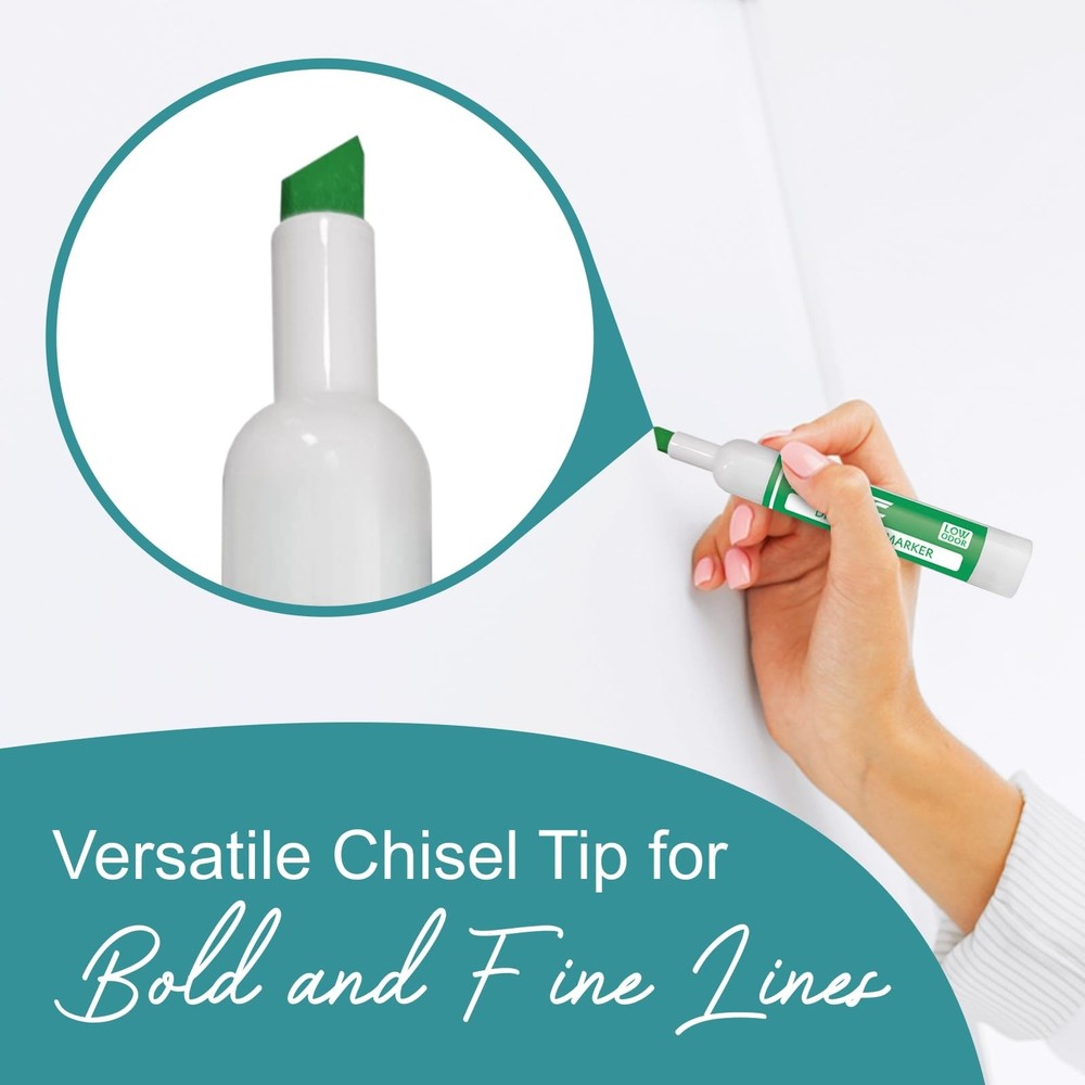 Green Dry Erase Markers Chisel Tip, 36 Count Whiteboard Markers, Chisel Tip D...