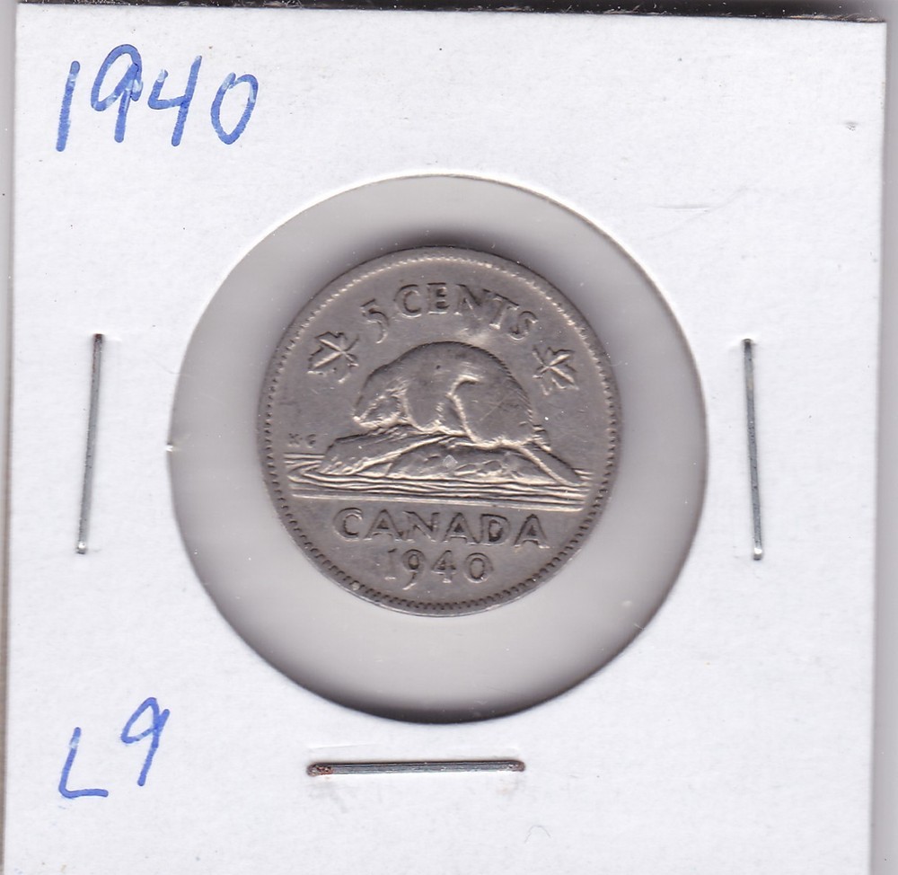 1940 Canada 5 Cents L9