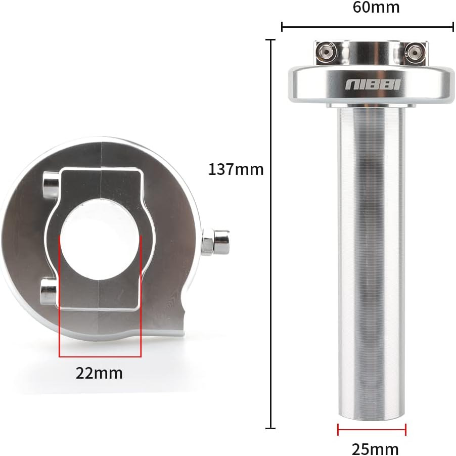 NIBBI Motorcycle Throttle Assembly,High Sensitivity Short Stroke Light Control M