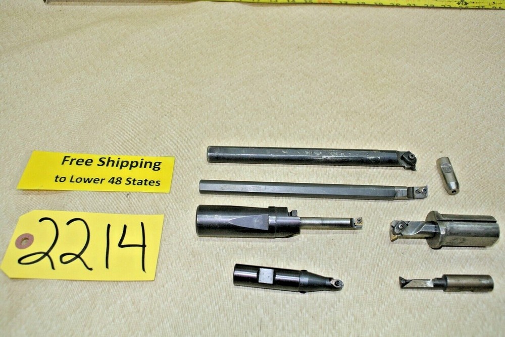 6 pcs. Small Carbide Inserted Boring Bars 1-Long Solid Carbide Machine Shop Tool