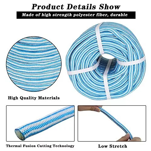 Arborist Tree Rope 1/2" × 200' 24 Strand Braid Polyester Rope 8000Lbs