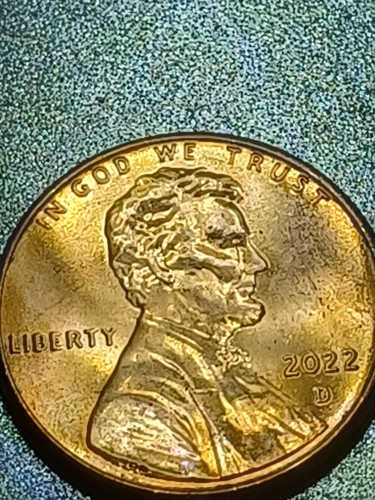 2022D RED CENT ERRORS DOUBLE STAMPED FRONT AND BACK