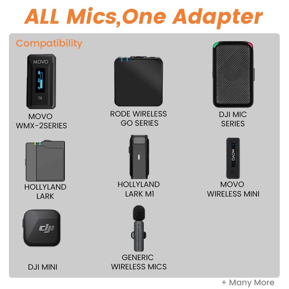 Mic Handle for DJI RODE Microphone Handheld Stand Wireless GO, Interview...