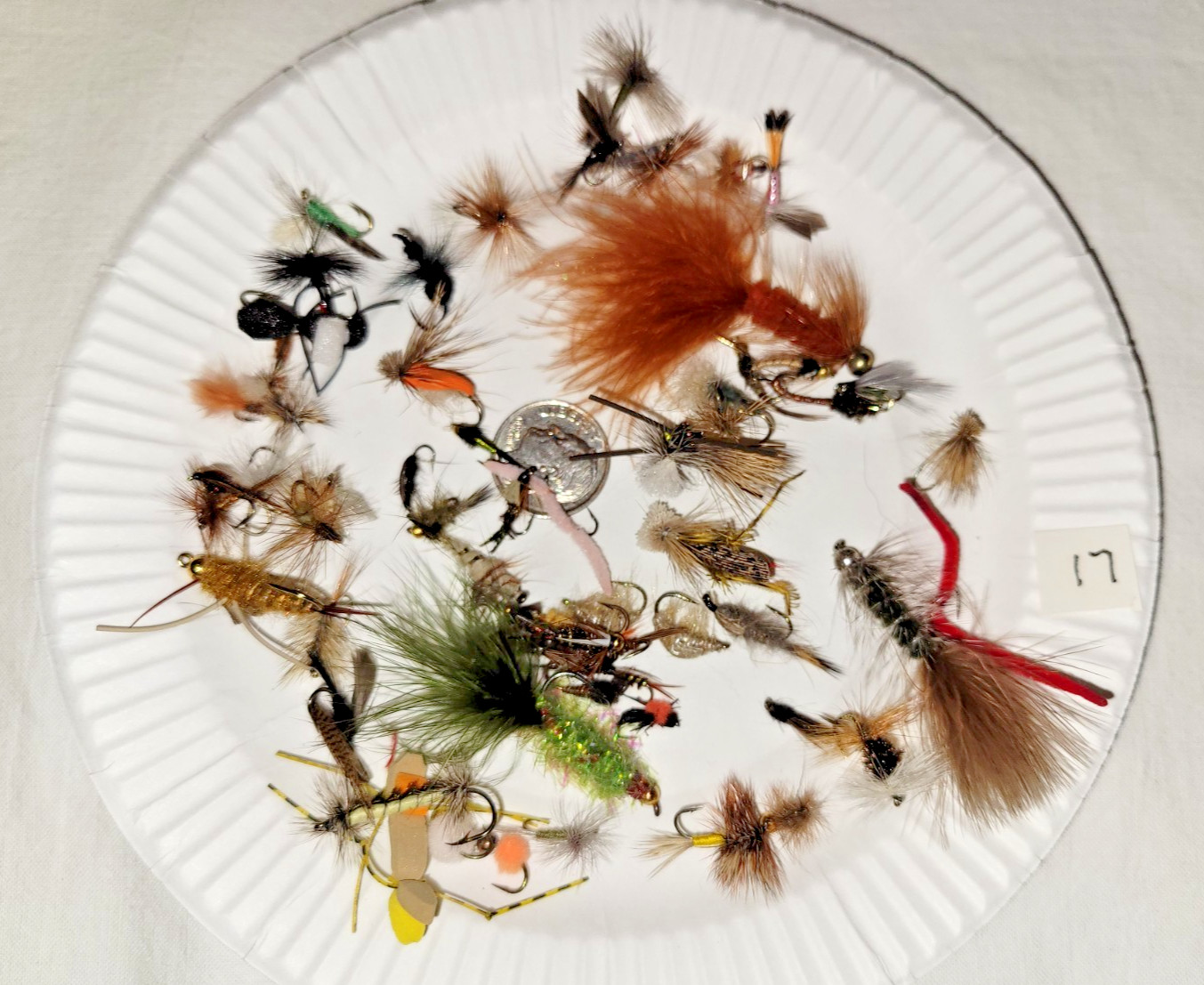 Lot of 50 FLY FISHING FLIES Assorted Sizes Patterns from a fisherman's stock L17