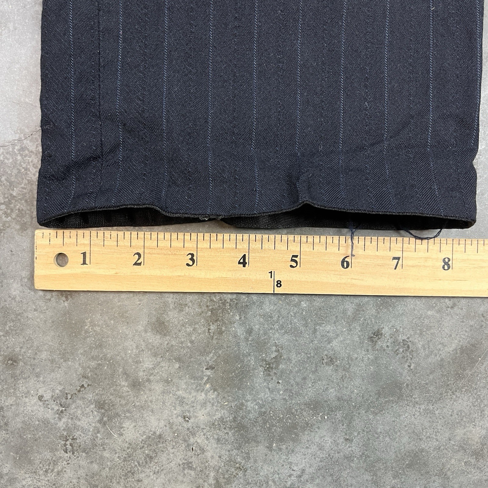 Vintage Wool Blend Pants Mens 32x32 Blue Flaws Distressed Preppy Stripes Preowne