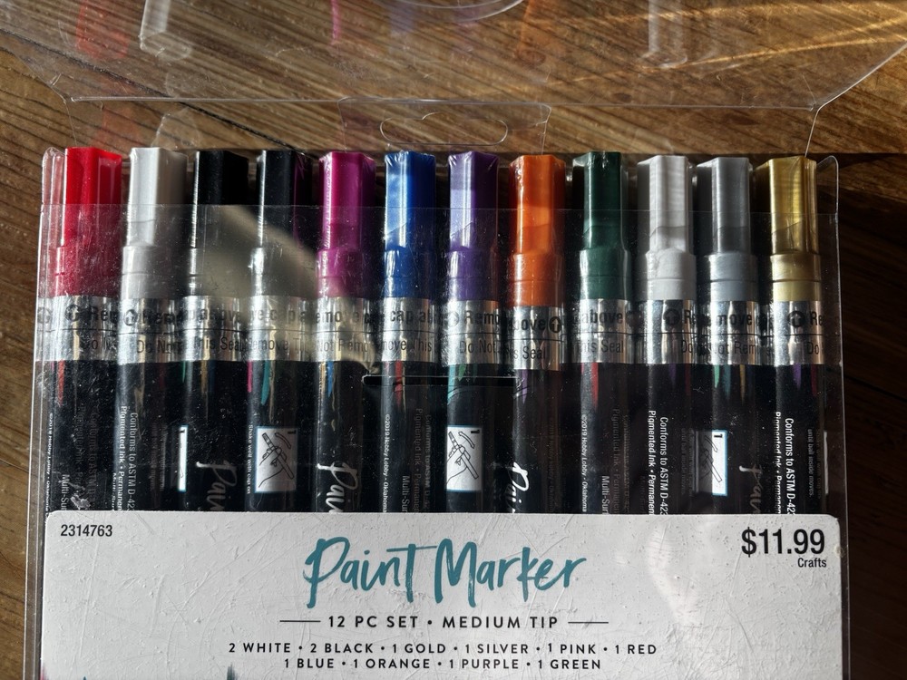 Paint Marker 12 Pc Set Medium Tip Multicolor