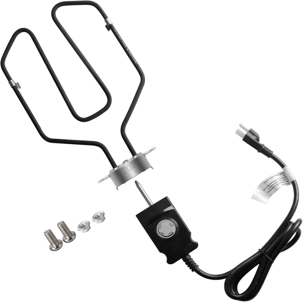1650W Electric Smoker Heating Element Kit - Adjustable Thermostat Controller 120