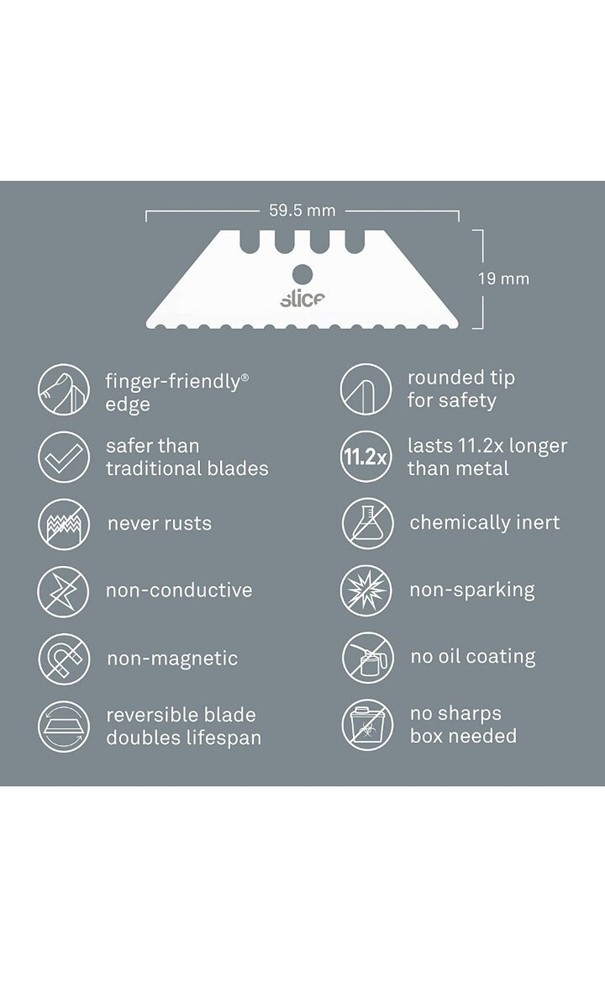 Slice 10523 Blade,General Purpose,Ceramic,Pk2