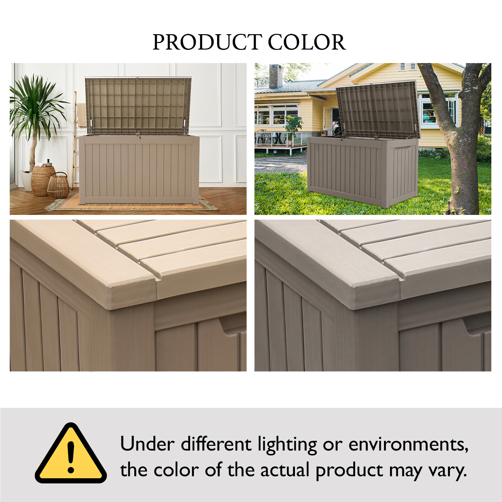 230 Gallon Deck Box Storage Outdoor Patio Chest Organizer Furniture Garden Bench