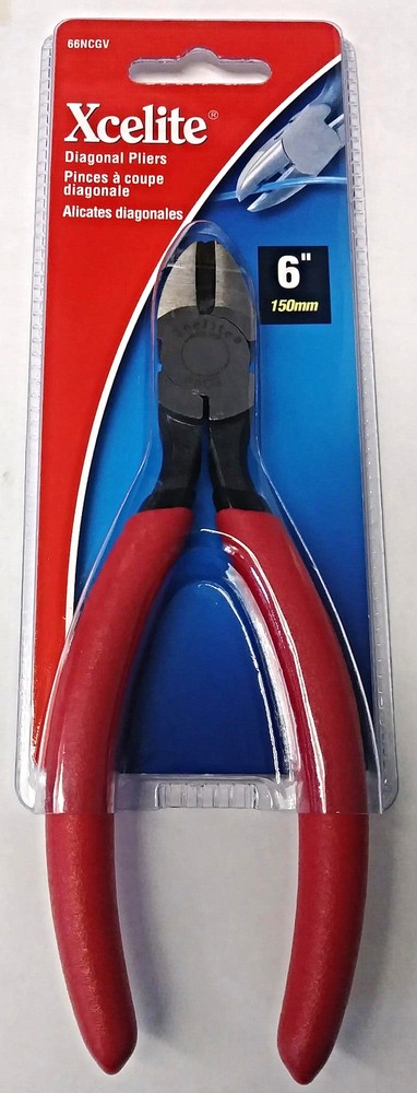 Xcelite 66NCGV 6" Diagonal Pliers Red Cushion Grips